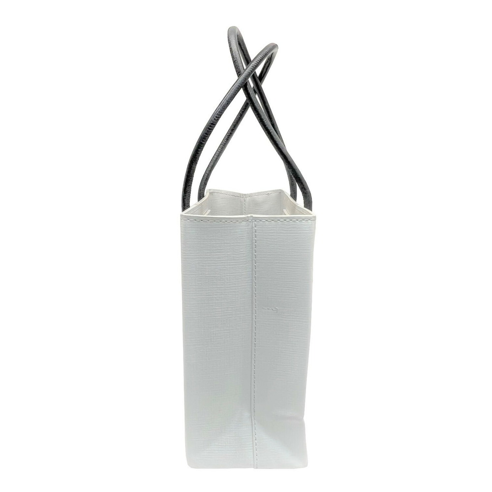 Balenciaga Shopping Tote Bag XXS Shoulder Leather White Black Logo - Picture 3 of 9